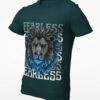 lion-face-fearless-text-printed-round-neck-petrol-blue-t-shirt