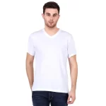V Neck Plain Desi T-Shirt for Men