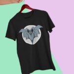 Night-Bat Printed T-Shirt For Woman