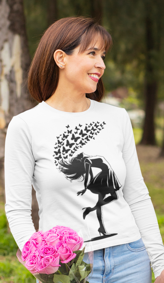 Butterfly Spirit – Women's Empowerment Full Sleeve Tee